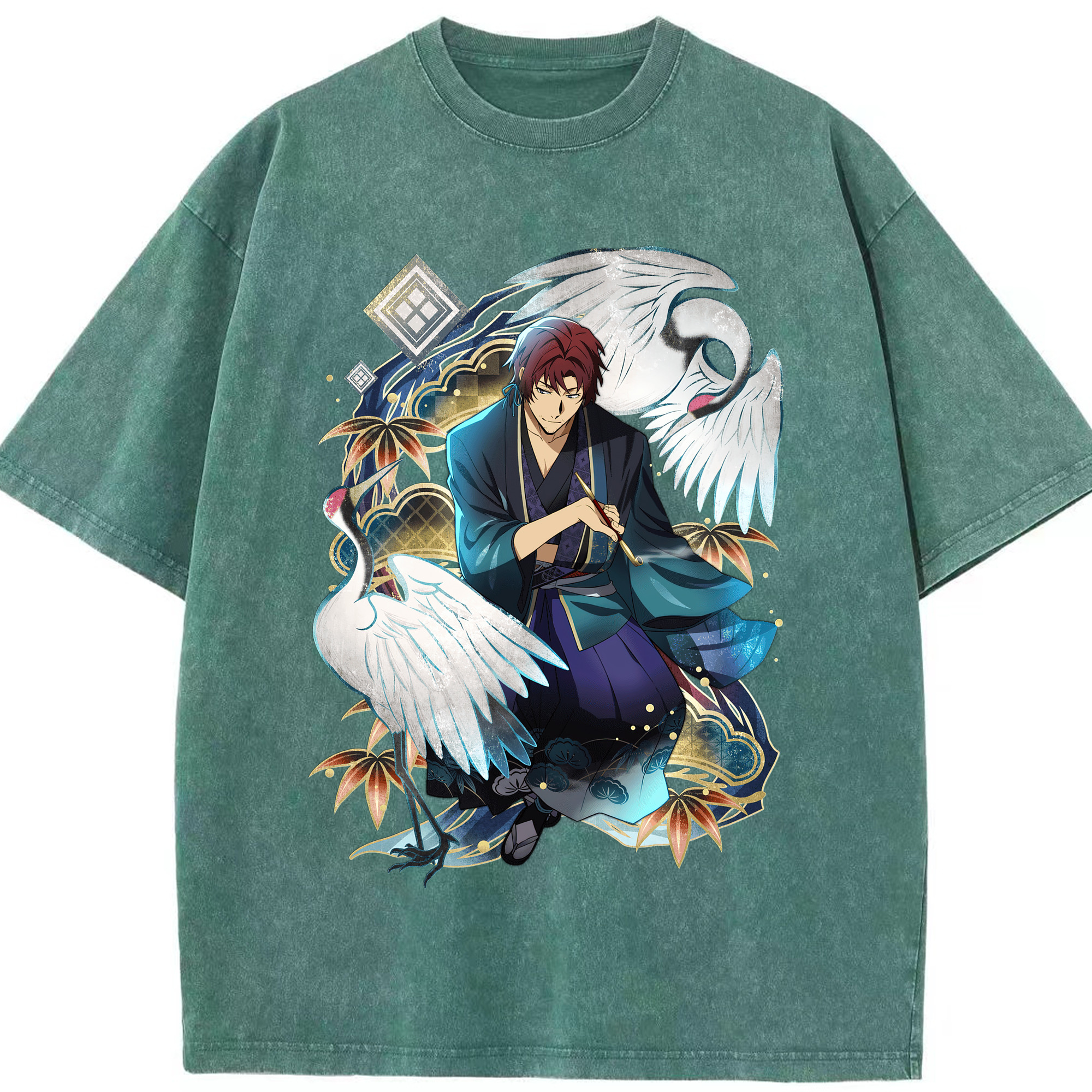 （画像用） 文豪ストレイドッグス Bungo Stray Dogs 綿100% ヴィンテージ風 半袖Tシャツ（フロントプリント）